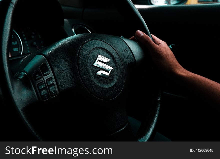 Black Suzuki Steering Wheel