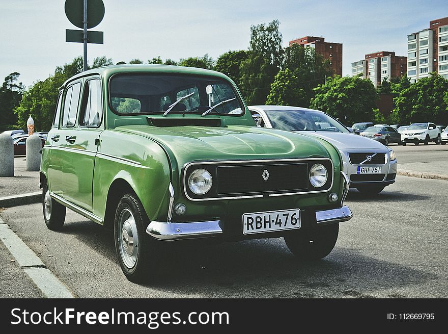 Green Renault Sedan