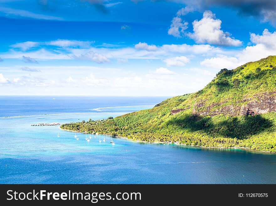 Moorea Island In The French Polynesia.