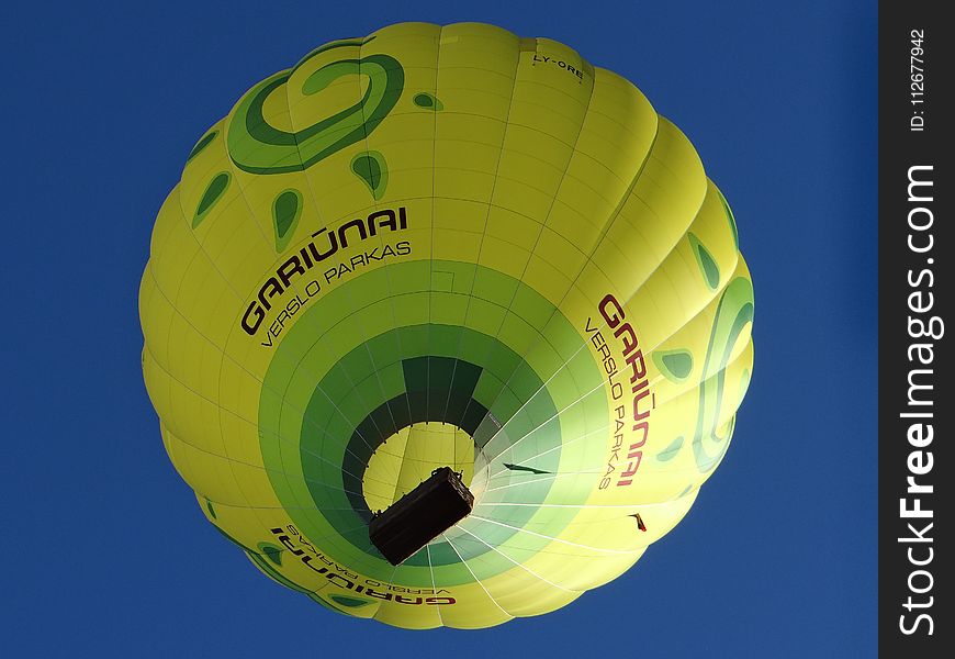 Hot Air Ballooning, Hot Air Balloon, Yellow, Atmosphere Of Earth