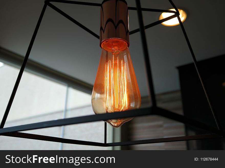 Light Fixture, Orange, Lighting, Lamp