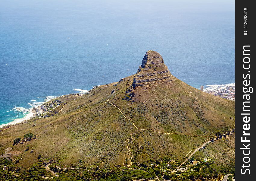 Lion`s Head Mountain in Cape Town