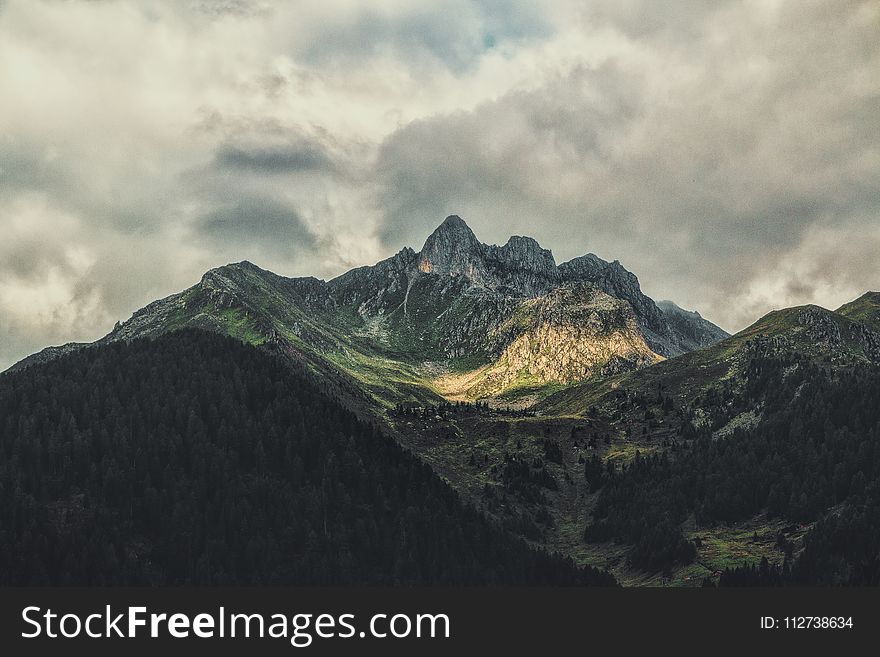 Green And Brown Mountain At Daytime