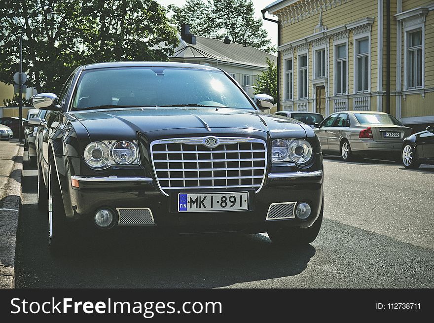 Black Chrysler 300c Parked On Road