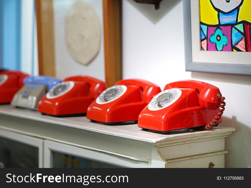 Old telephone,Retro,vintage telephone