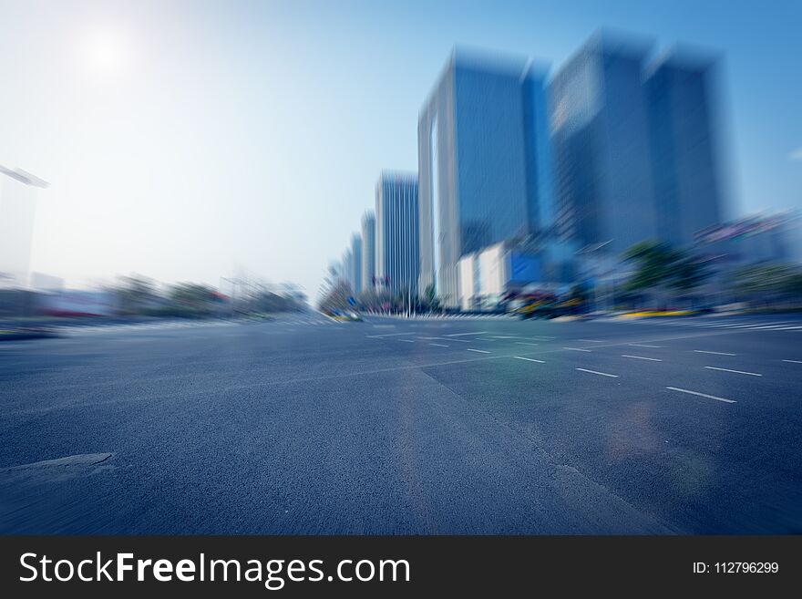 Blurred City Building