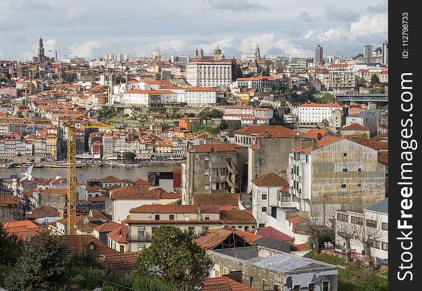 The beautiful City of Porto in Portugal and the river douro. The beautiful City of Porto in Portugal and the river douro