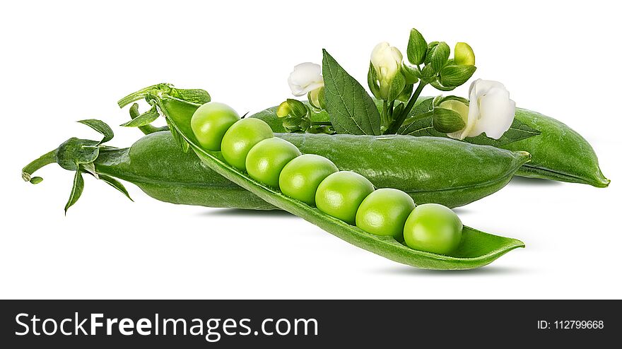 Peas isolated on white background