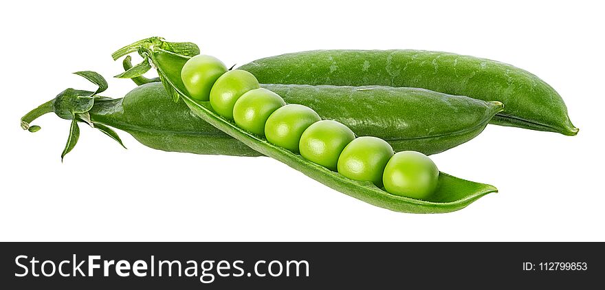 Peas isolated on white background