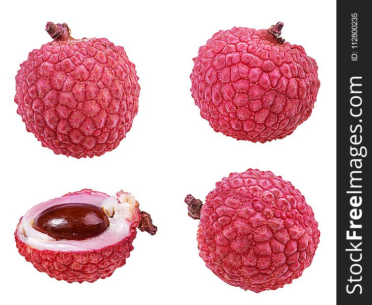 Lychee isolated on white background