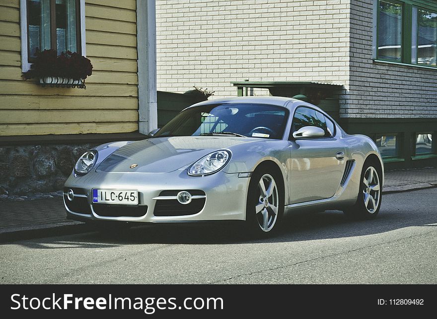 Silver Porsche Carrera Coupe