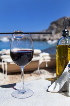 Lunch On The Mediterranean Sea Royalty Free Stock Images Lunch On The Mediterranean Sea Royalty Free Stock Images