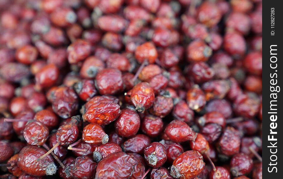 Dried Dog Rose Rosa Canina Berries In An Oriental Bazaar