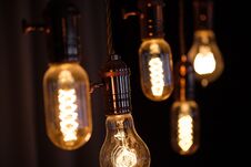 Incandescent Spiral Retro Vintage Warm Lamp Edison Stock Photography Incandescent Spiral Retro Vintage Warm Lamp Edison Stock Photography