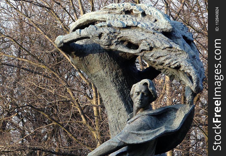 Tree, Sculpture, Rock, Statue