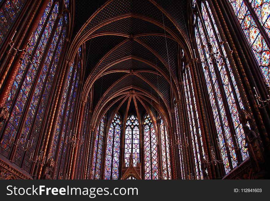 Stained Glass, Gothic Architecture, Cathedral, Chapel