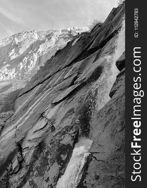Black And White, Mountainous Landforms, Mountain, Monochrome Photography