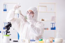 The Food Scientist Testing New Stuff In The Lab Stock Photography