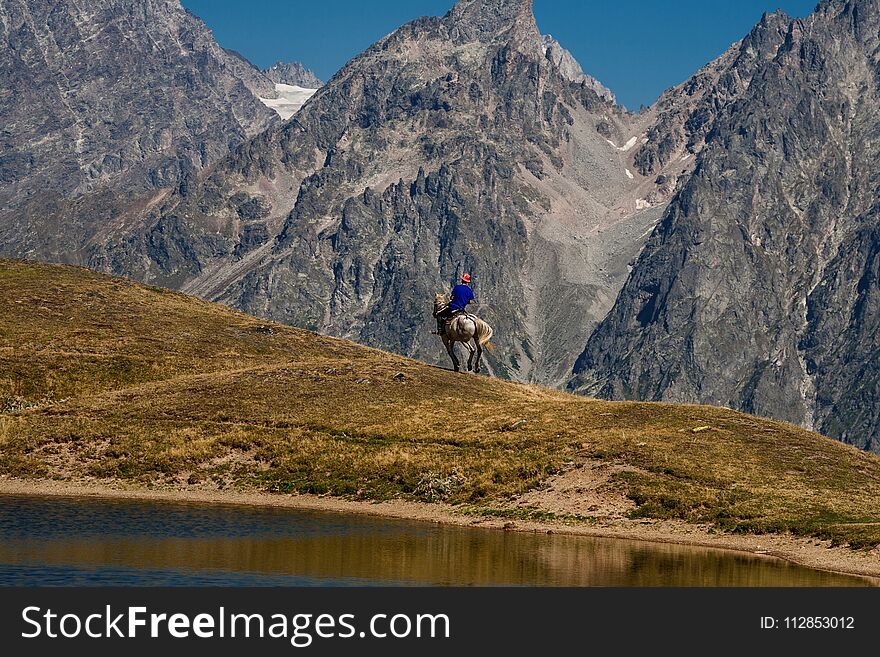 Koruldi Lake near Mestia. Georgia