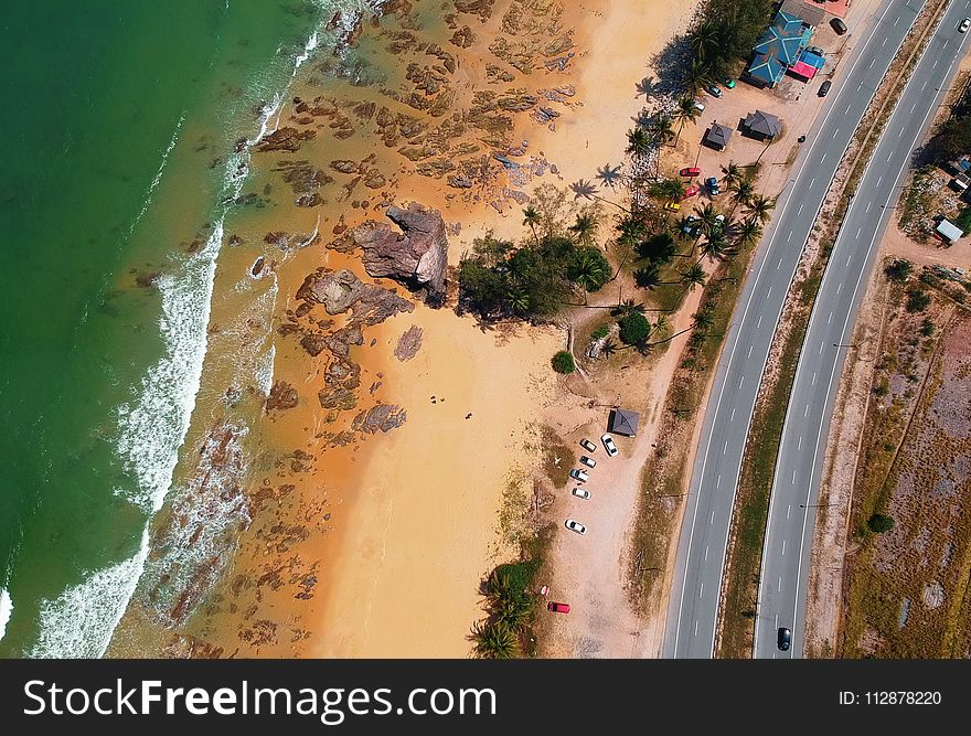 Aerial View Photography of Shore