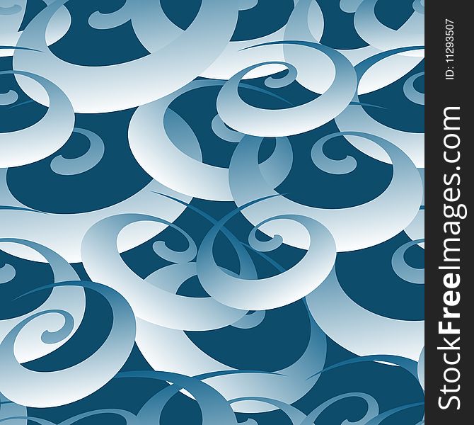 Vector illustration of Seamless Spiral Pattern