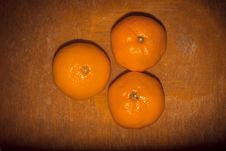 Orange On A Cutting Board Retro Stock Photography