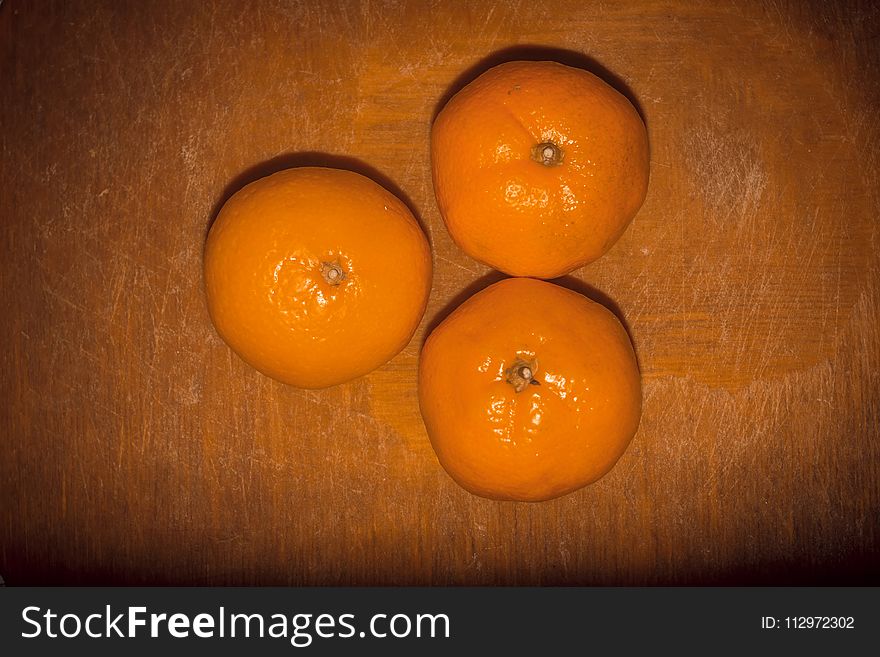 Orange On A Cutting Board Retro
