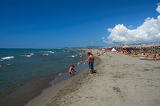 People Having Fun On The Beach Royalty Free Stock Photo People Having Fun On The Beach Royalty Free Stock Photo