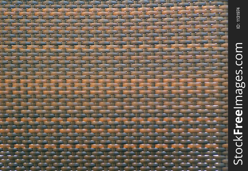 Braided texture on the back of the chair. Braided texture on the back of the chair