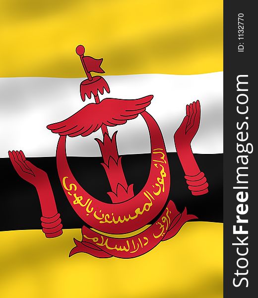 National flag of the Brunei. National flag of the Brunei.