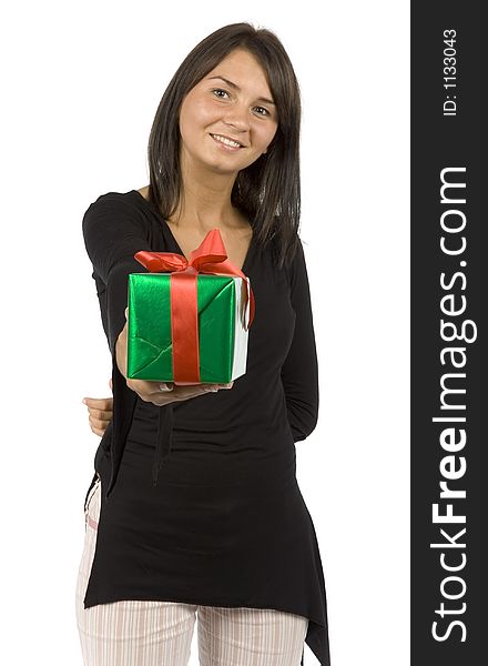 Woman with gift