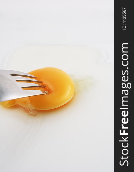 Egg with fork