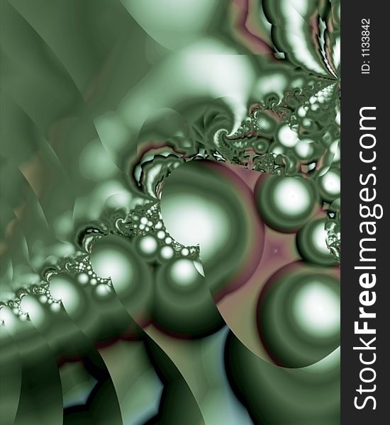 A fractal image resembling pond life. A fractal image resembling pond life