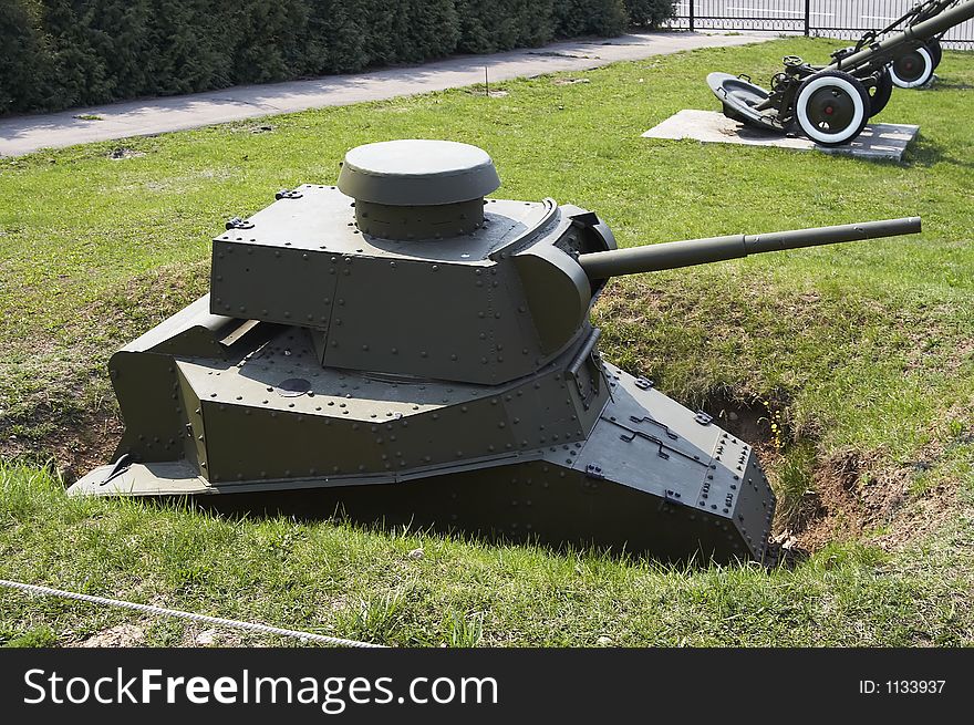 Arms of the Second World War- The MS-1 (T-13) tank construction (fixed armored weapon emplacement) (USSR). Arms of the Second World War- The MS-1 (T-13) tank construction (fixed armored weapon emplacement) (USSR)