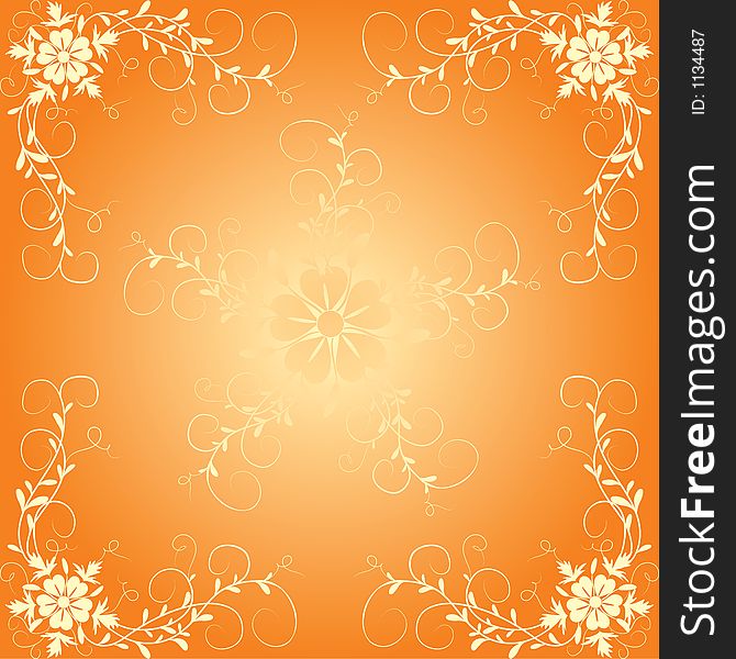 Floral Background, Vector