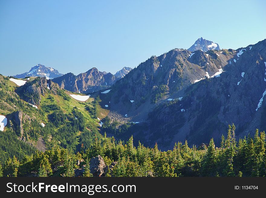 Olympic Mountains in Washington State. Olympic Mountains in Washington State