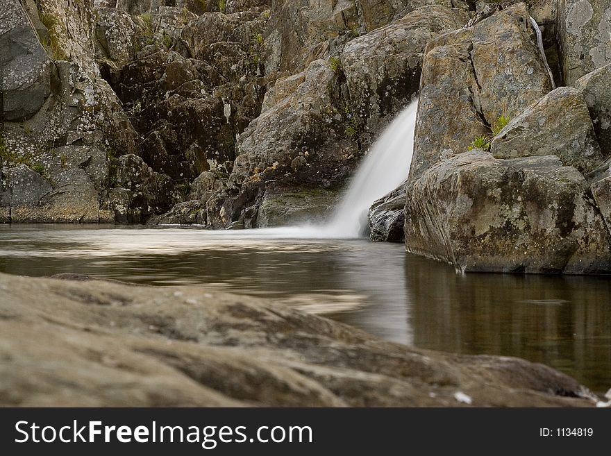 Stream beneath the spout along the East Coast Trail.