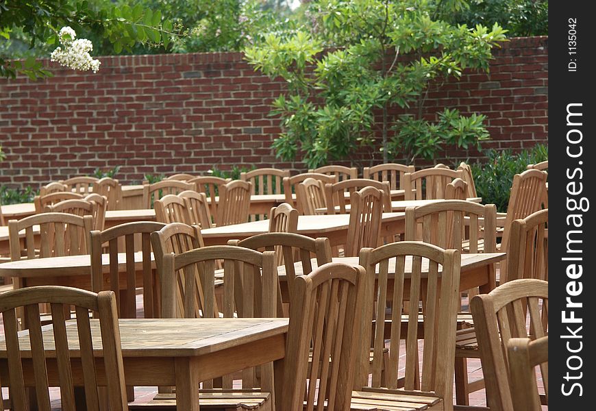 Outdoor Table and Chairs at a Diner. Outdoor Table and Chairs at a Diner