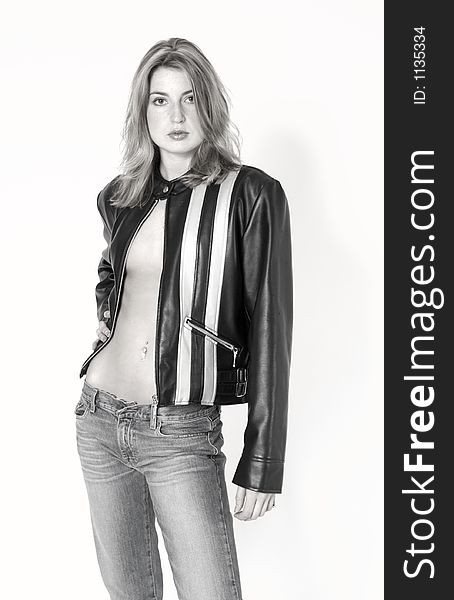 Leather Jacket B&W