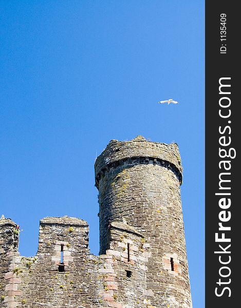 Towards the watchtower,
conway castle,
conway,
north wales,
united kingdom,
