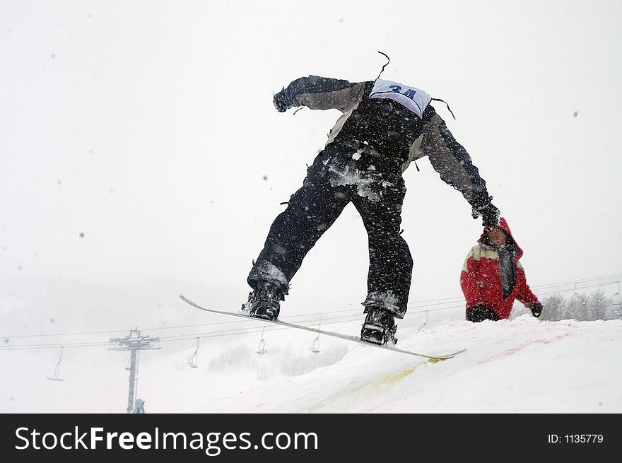 Snowboard cup at the zabljak in montenegro. Snowboard cup at the zabljak in montenegro