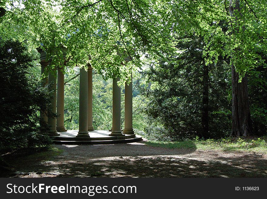 A lost temple in a forest? A folly in a country estate?