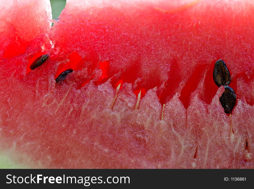 Slice of a juicy water-melon as tasty dessert