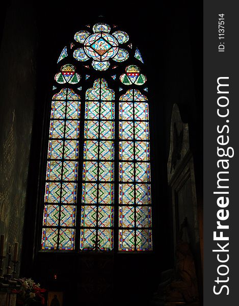 Stained Glass Window from Inside