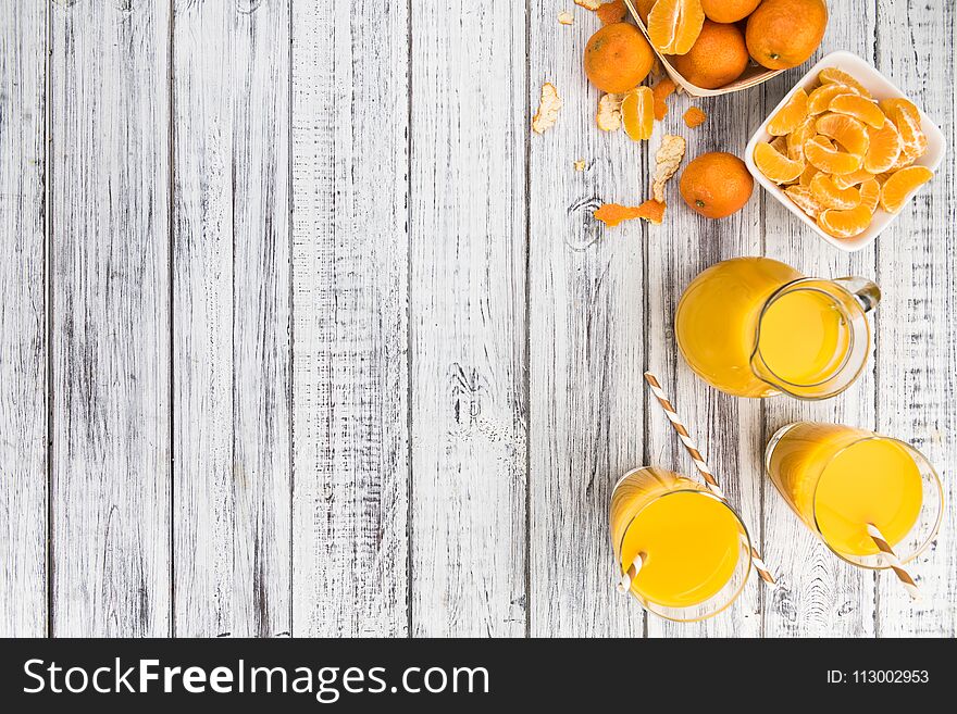 Homemade Tangerine Juice Close-up Shot