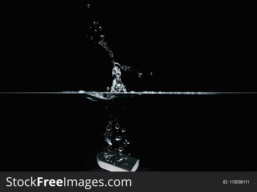 Grayscale Photo of Water Illustration