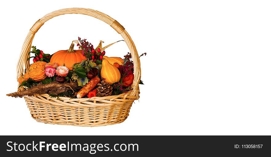 Basket, Vegetable, Flowerpot, Fruit