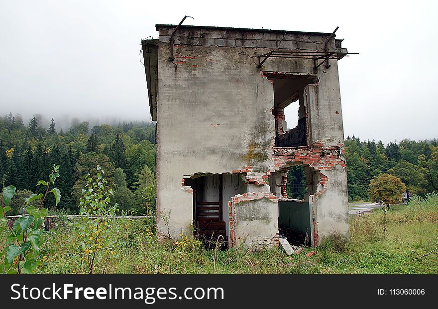 Rural Area, House, Facade, Building