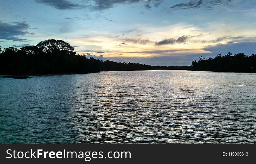 Sky, Nature, Water, Lake