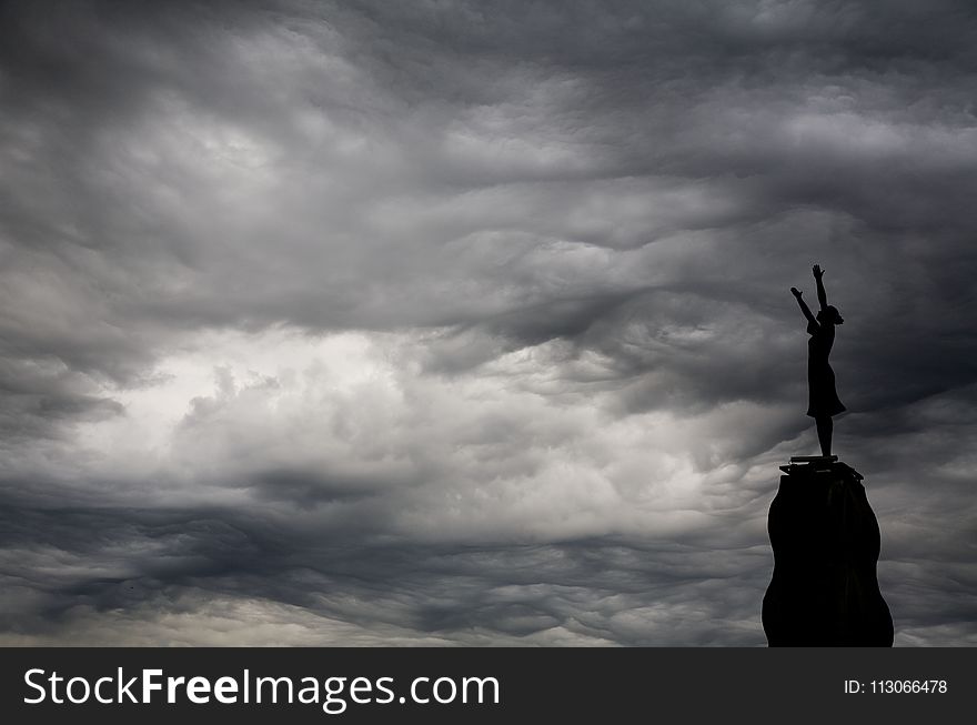 Sky, Cloud, Black And White, Atmosphere
